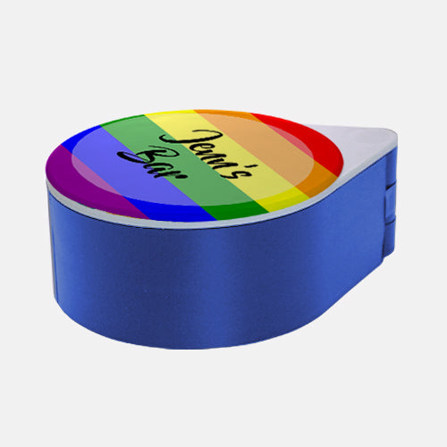 Personalized Custom Glass Rimmer Lid - Engrave Your Name - Rainbow Pride Barware for Cocktails & Mocktails - Perfect for Parties, Weddings & LGBTQ Celebrations