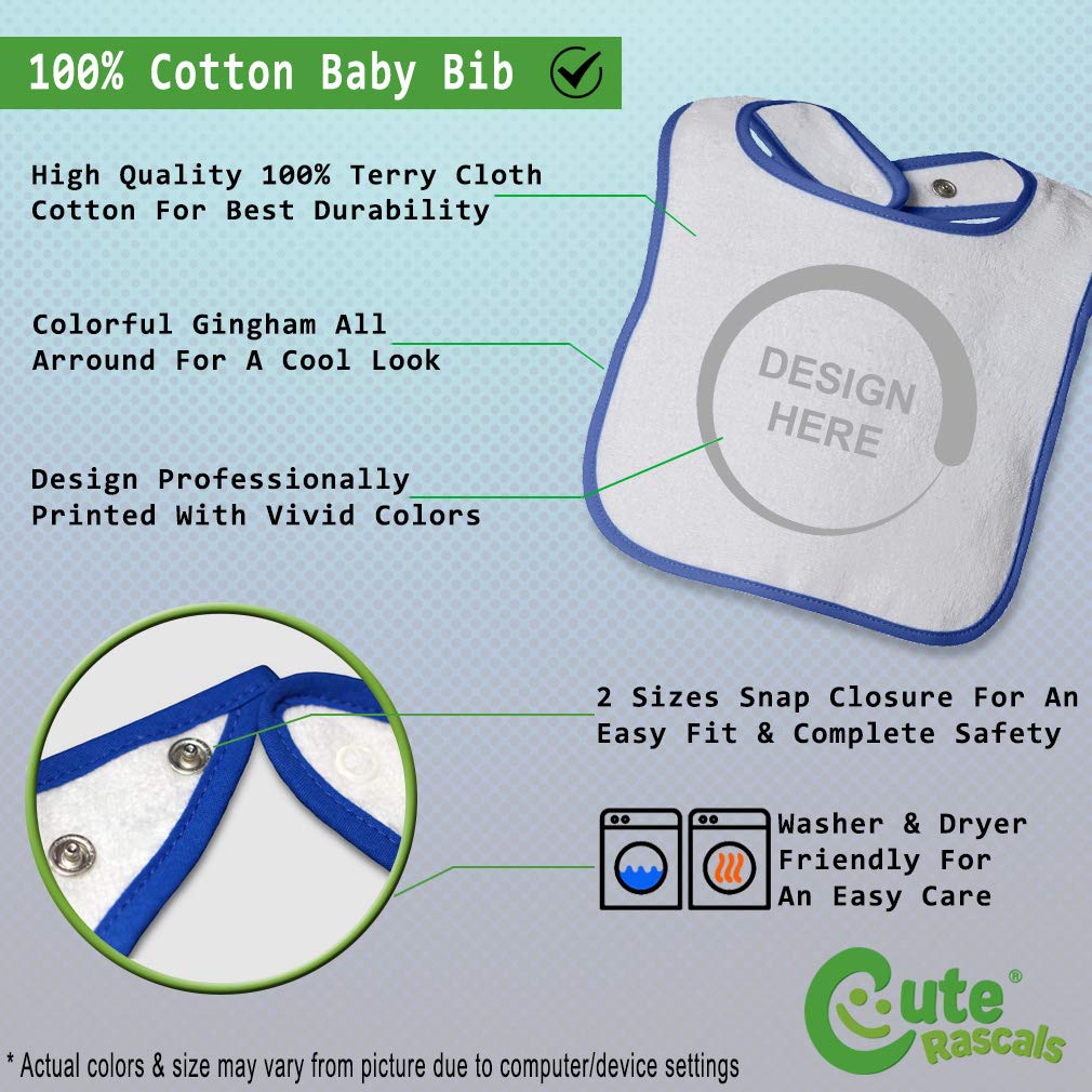Soft Cotton Baby Bibs & Burp Cloths Set for Toddlers - White & Royal Blue Design - Unisex for Baby Girls & Boys - Perfect for Feeding, Playtime & Gym Parents