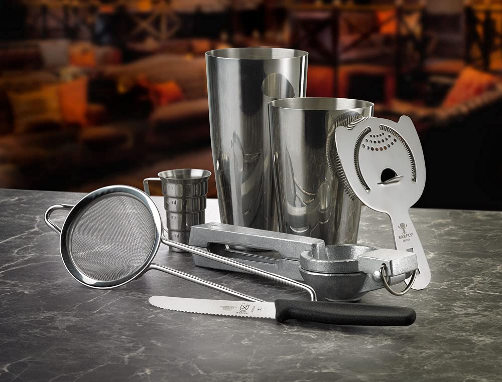 Premium Barfly Cocktail Kit - Stainless Steel Margarita Set with Shaker, Jigger & Spoon - Perfect for Home Bars, Parties & Mixology Enthusiasts