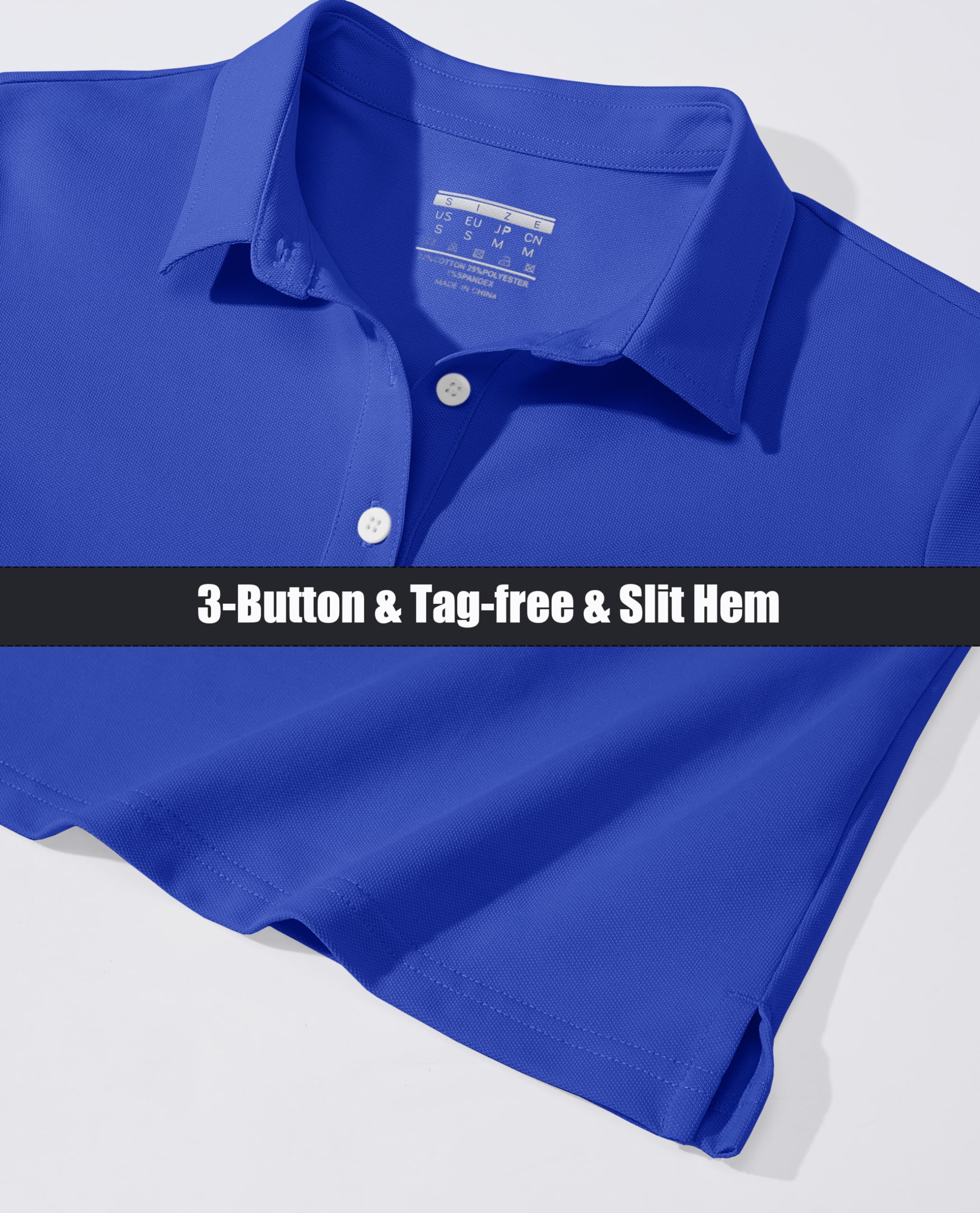 **MAGCOMSEN Women's Long Sleeve Polo Shirts - 3-Button Cotton Business Casual Top with Moisture-Wicking & Breathable Fabric for Work, Office & Everyday Wear**    (场景补充: Perfect for business casual, office wear, outdoor activities, and daily comfort.)