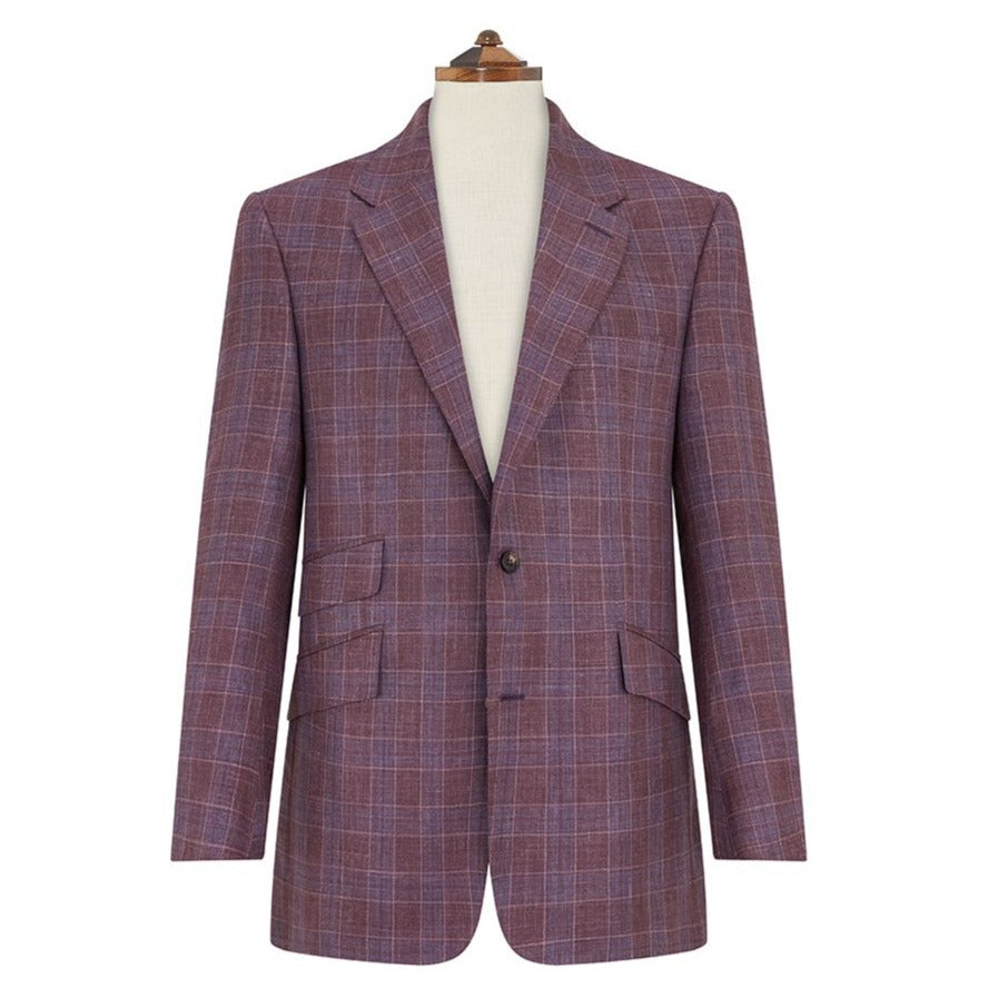 Kilburn Dark Pink Check Suit for Women - Elegant Blazer & Skirt Set | Office Wear, Business Attire, Formal Events & Special Occasions