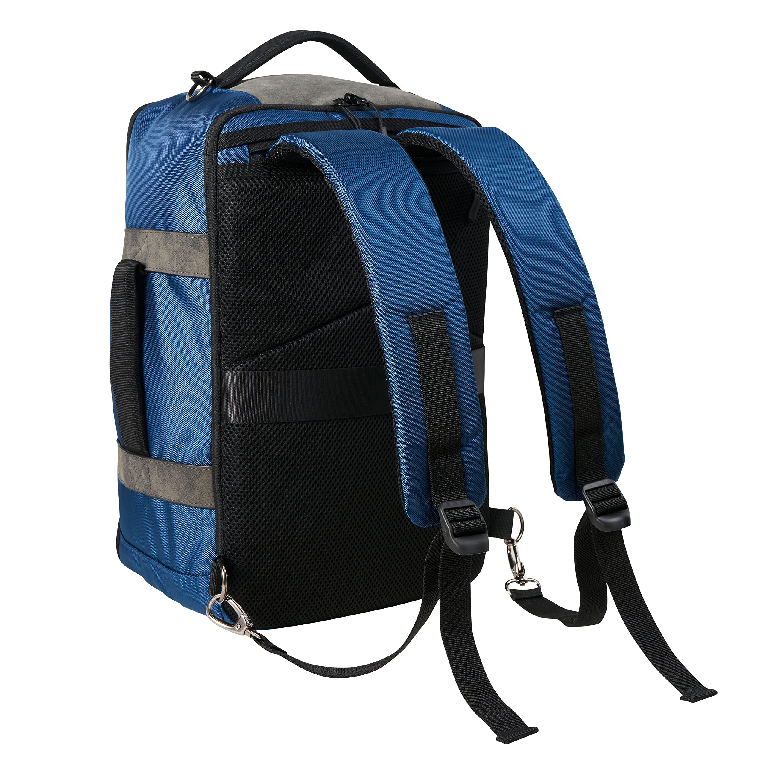 Manhattan XL 16x10x8 Inch Travel Backpack - USB Charging Port, Underseat Carry-On Luggage & Laptop Backpack for Men & Women (Blue) - Perfect for Air Travel, Business Trips & Daily Commute