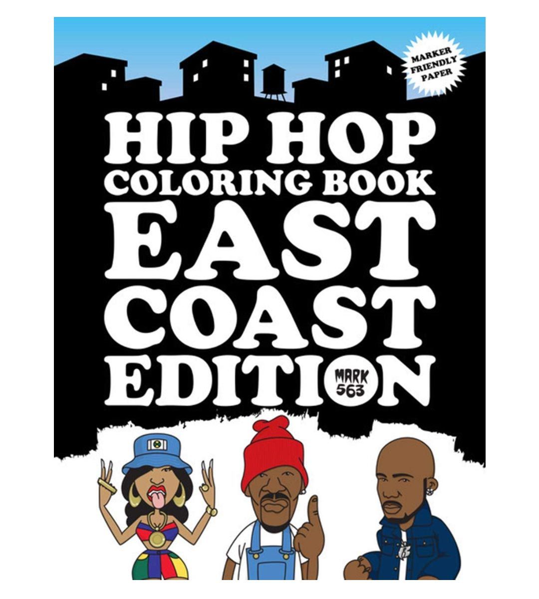East Coast Hip Hop Coloring Book for Adults & Teens - Urban Graffiti Art, Rap Music & Street Culture Scenes - Perfect for Relaxation & Creativity