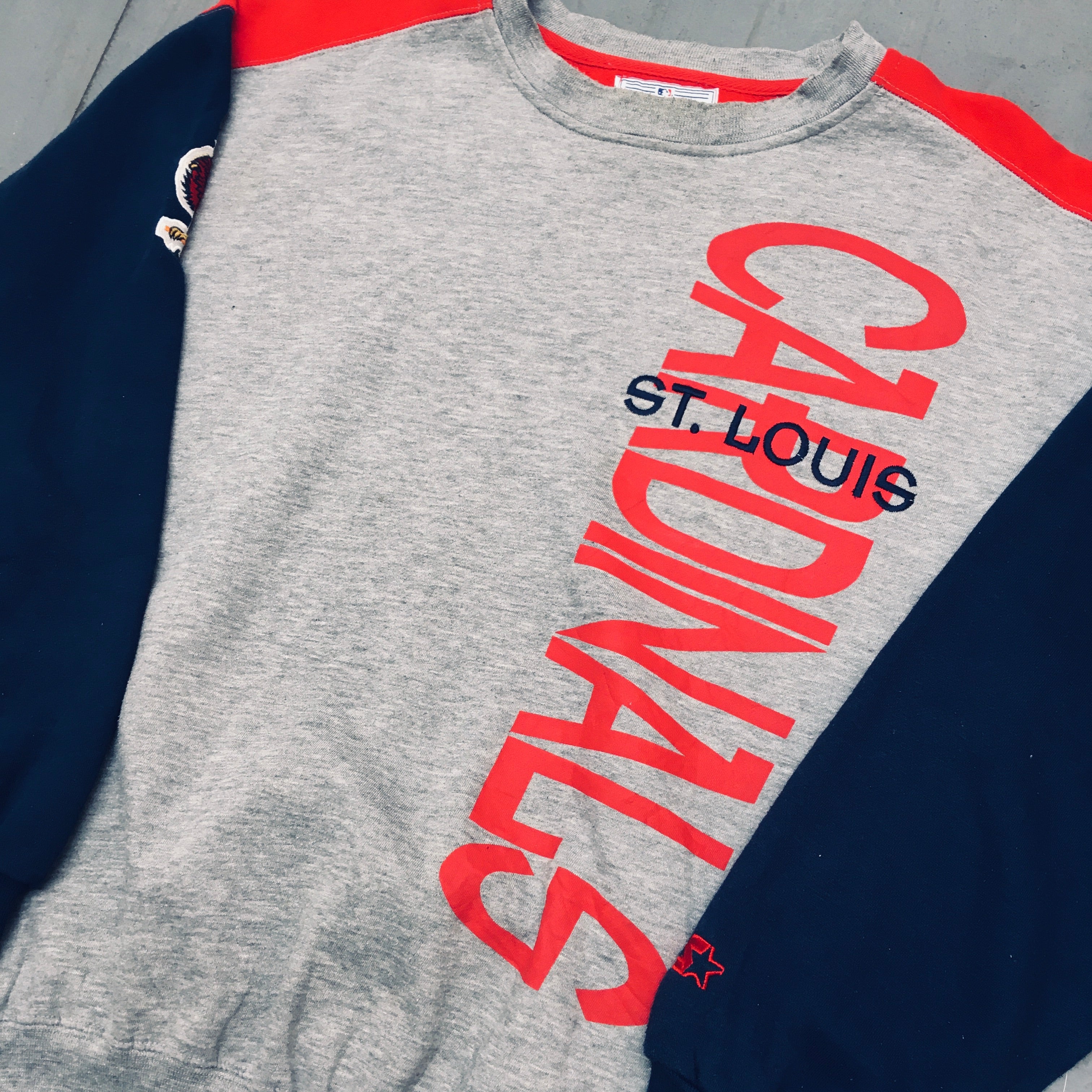 St. Louis Cardinals 1990s Vintage Starter Sweatshirt for Men & Women - MLB Baseball Fan Apparel for Casual Wear & Game Day Outfits
