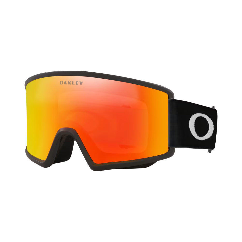 Oakley Target Line Ski Goggles - Matte Black with Fire Iridium & Persimmon Lenses - UV Protection for Snowboarding & Winter Sports