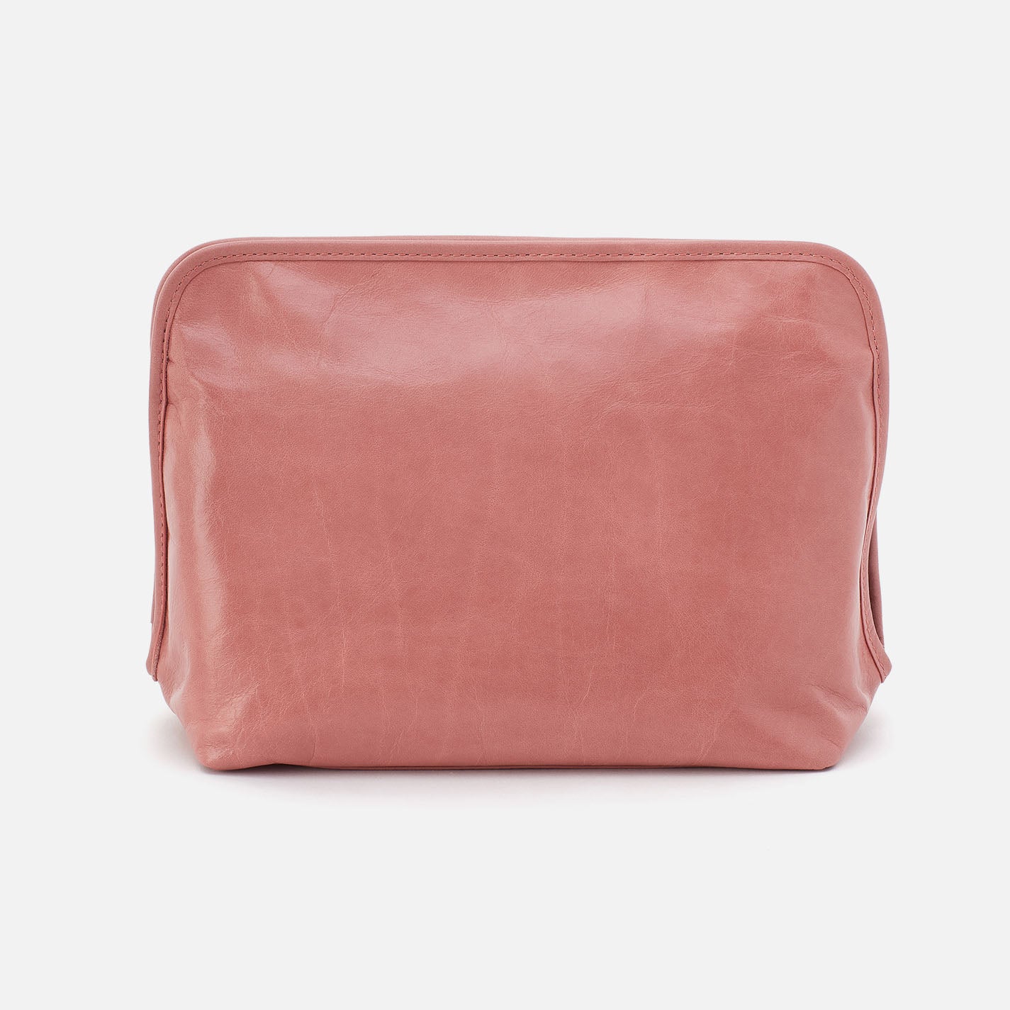Luxury Large Leather Cosmetic Bag for Women - Rose Pink Makeup Pouch - Perfect for Travel, Gym & Everyday Essentials Organization