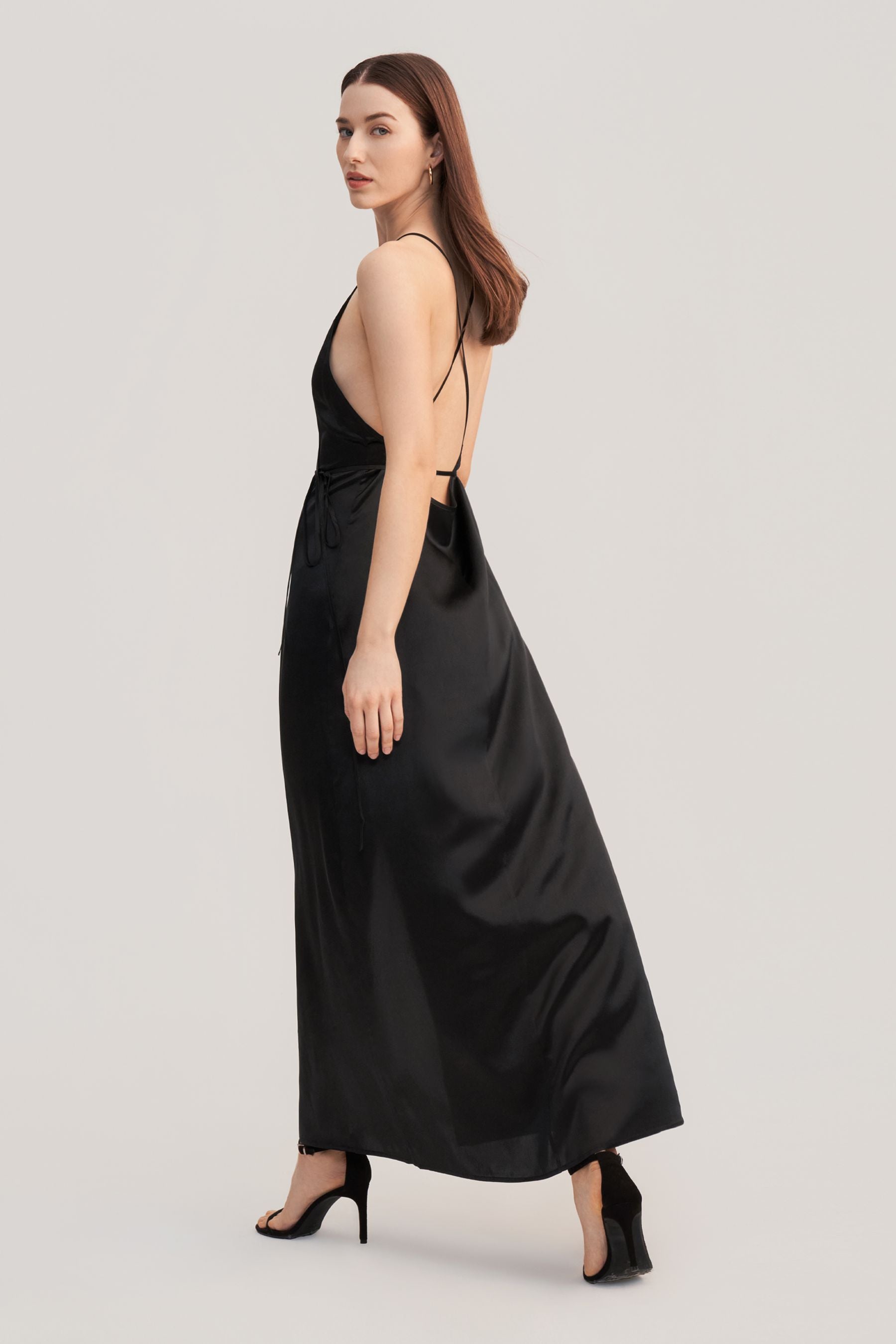 Elegant Silk Party Dress for Women - Perfect for Evening Events, Weddings & Special Occasions