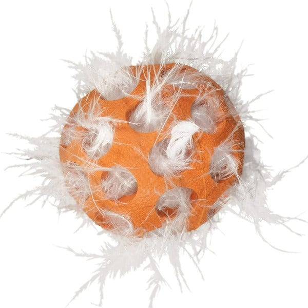 JW Cataction Interactive Feather Ball Cat Toy - Fun Teaser Wand with Bell for Kittens & Adult Cats - Perfect for Playtime, Exercise & Bonding (Indoor & Outdoor Use)