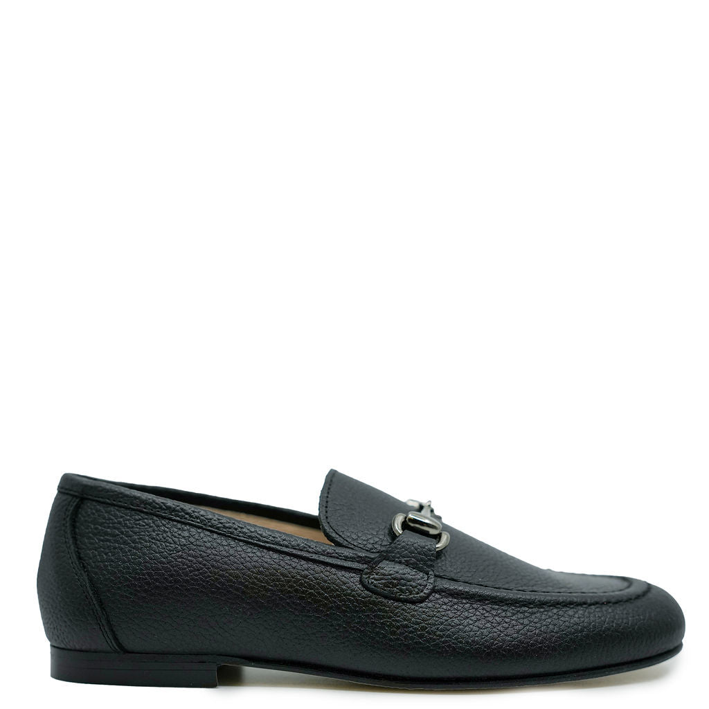 Spain+Co Black Pebbled Buckle Dress Shoes for Men - Classic Formal Oxford Shoes for Business, Wedding & Office Wear - Comfortable Leather Dress Shoes for Professional & Special Occasions