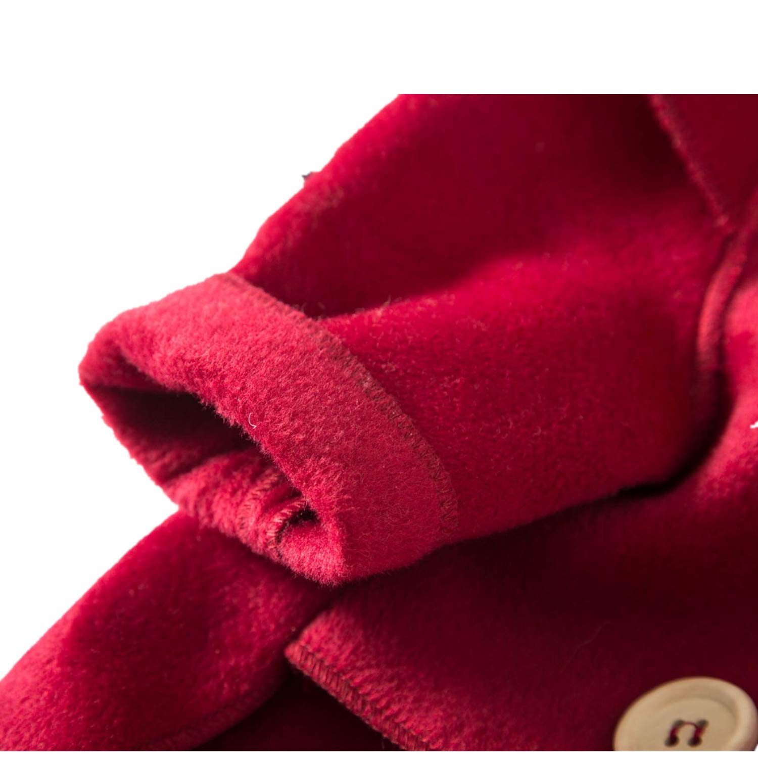 Warm Winter Dog Jacket with Hood - Cozy Fleece Snowsuit & Windbreaker for Small to Medium Dogs - Red, Large - Perfect for Cold Weather Walks & Outdoor Adventures