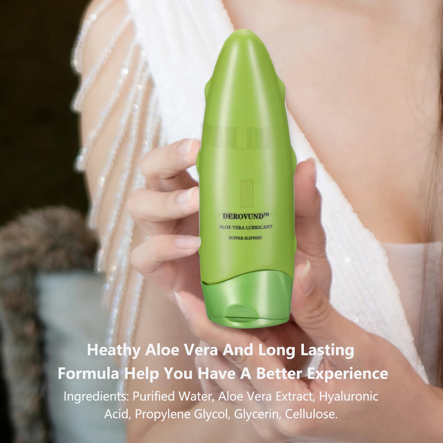 Organic Aloe Vera Water-Based Personal Lubricant - Long Lasting, Super Slippery Sex Lube for Vaginal, Oral & Anal Use - 4oz Paraben-Free Sexual Lubricant - Perfect for Couples, Sensitive Skin & Enhanced Intimacy