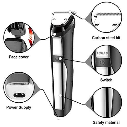 Professional Hair Clipper & Grooming Kit - Waterproof All-in-One Hair Trimmer for Men with Beard, Nose, Ear & Eyebrow Trimmer Attachments - Perfect for Home Haircuts, Body Grooming & Personal Care
