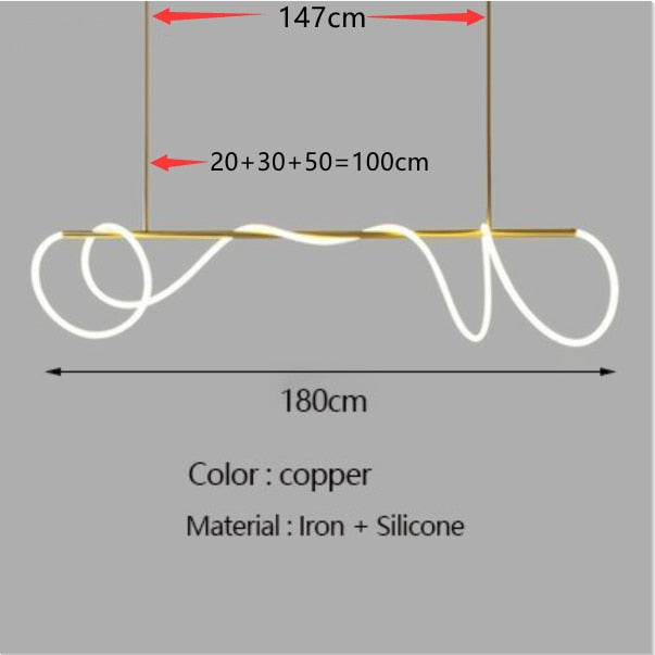 Modern LED Chandelier with Long Hose - Elegant Dining Room Lighting Fixture for Kitchen Island, Restaurant, and Home Decor