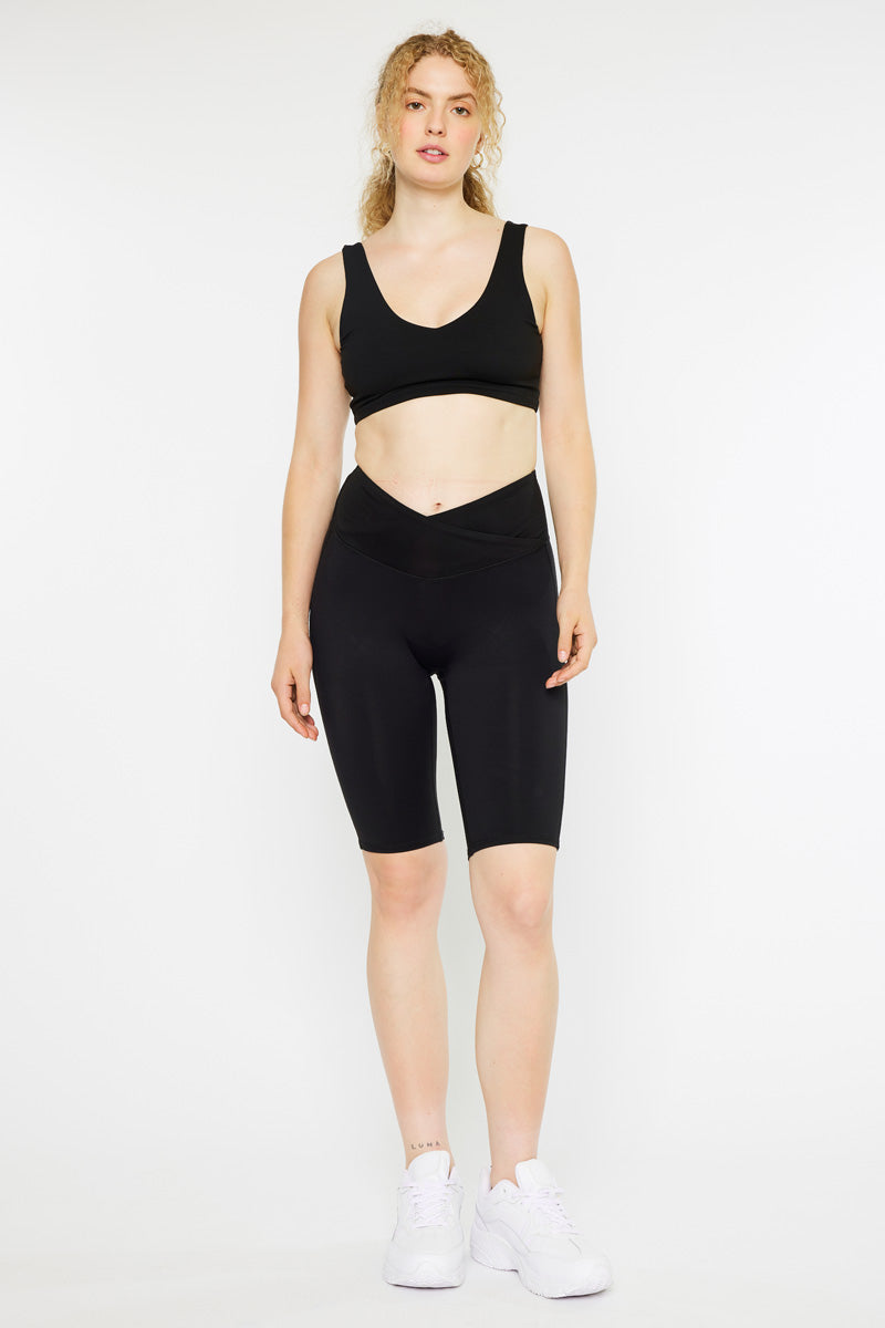 Neptune Mid Rise Active Shorts for Women - High Waist Yoga Running Workout Shorts with Pockets - Perfect for Gym, Jogging, and Lounge Wear