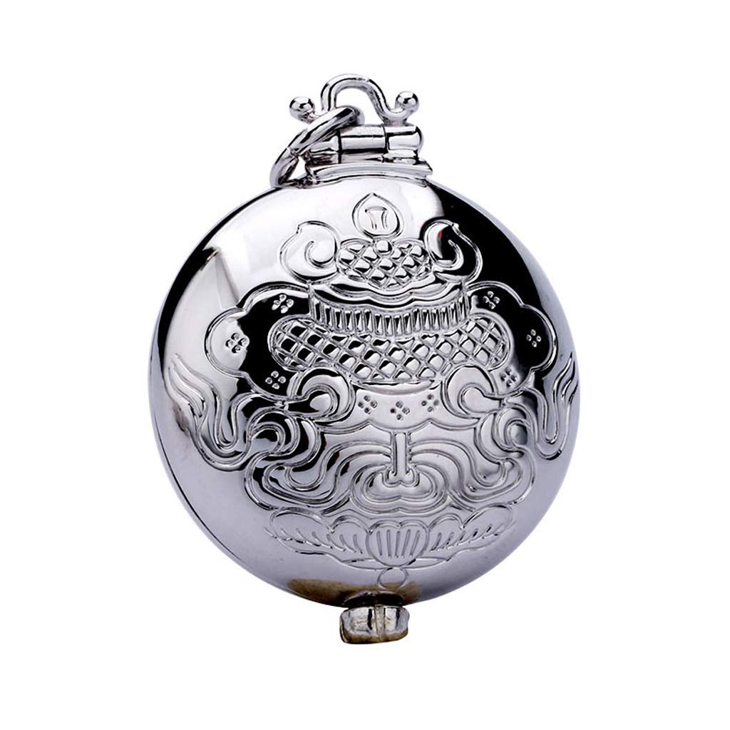 Personalized DLX Photo Locket Necklace - 925 Sterling Silver Round Pendant for Men & Women - Vintage Essential Oil Diffuser Jewelry - Perfect Gift for Anniversaries, Birthdays & Memorials (Silver, Large No Chain) - Ideal for Everyday Wear, Special Occasions & Aromatherapy