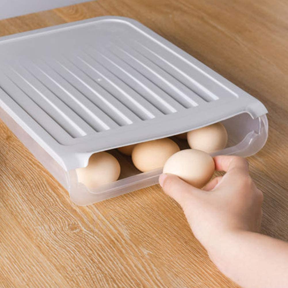 Homeappy 18-Count Large Capacity Egg Storage Box - Transparent Plastic Egg Holder for Refrigerator, Stackable Fridge Egg Container - Perfect for Kitchen Organization & Fresh Egg Storage