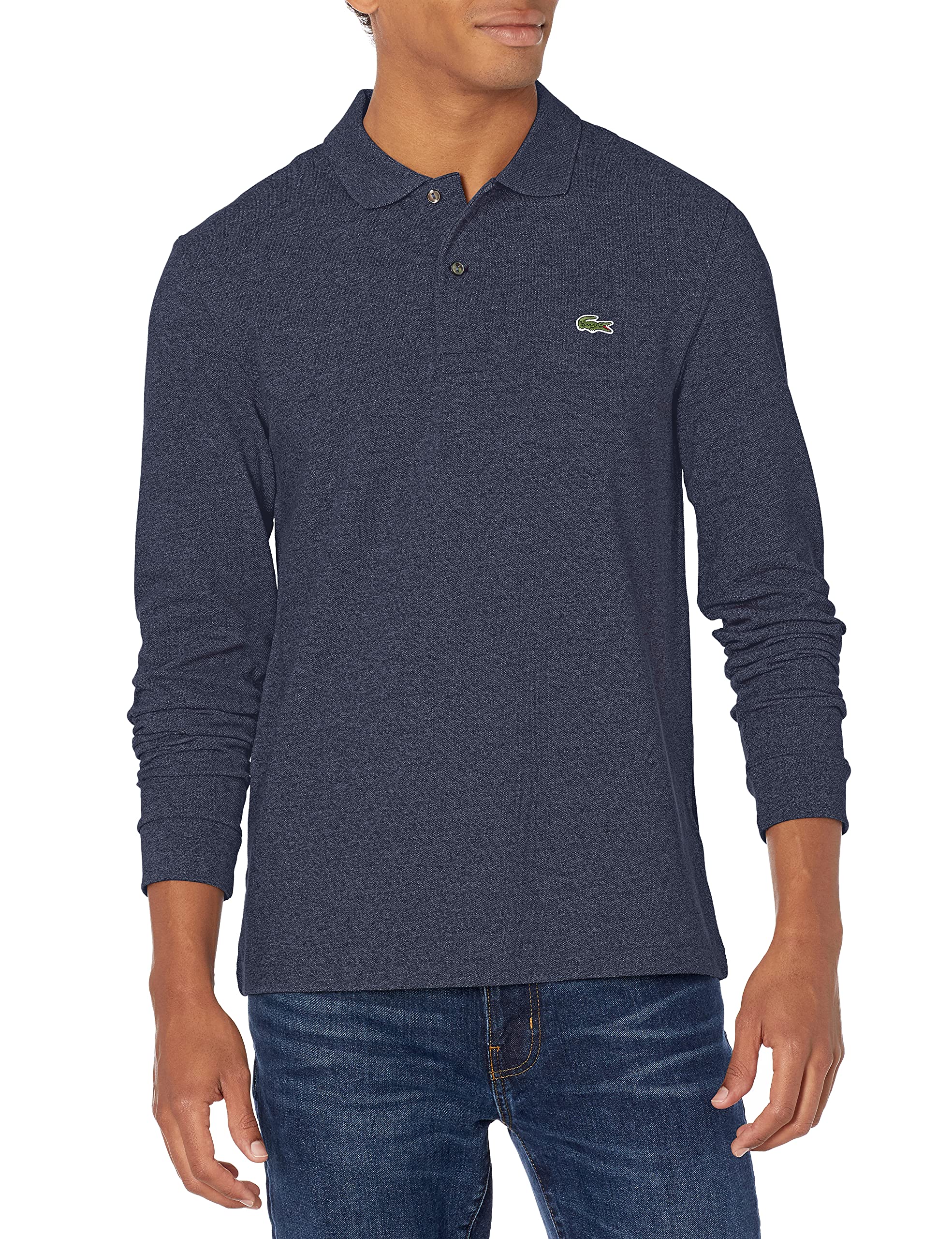 Lacoste Men's Classic Long Sleeve Pique Polo Shirt - Comfortable Cotton Casual Shirt for Golf, Work & Everyday Wear | Slim Fit & Breathable Fabric