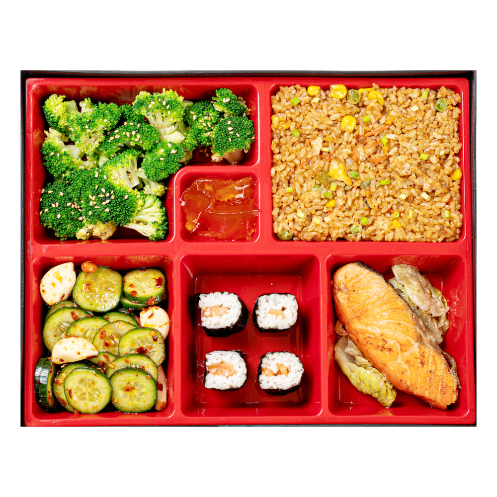 Premium Japanese Bento Box - Large 6-Compartment Lunch Container (12.25