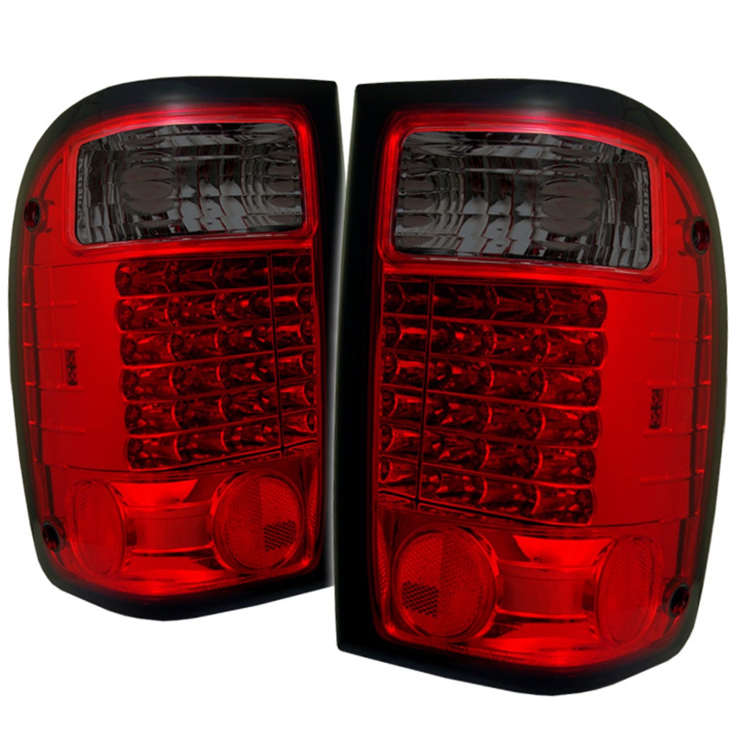 Spyder 5003867 LED Tail Lights for 2001-2005 Ford Ranger - Red Smoke Lens - Direct Replacement - Enhanced Visibility & Style - Perfect for Off-Roading & Night Driving