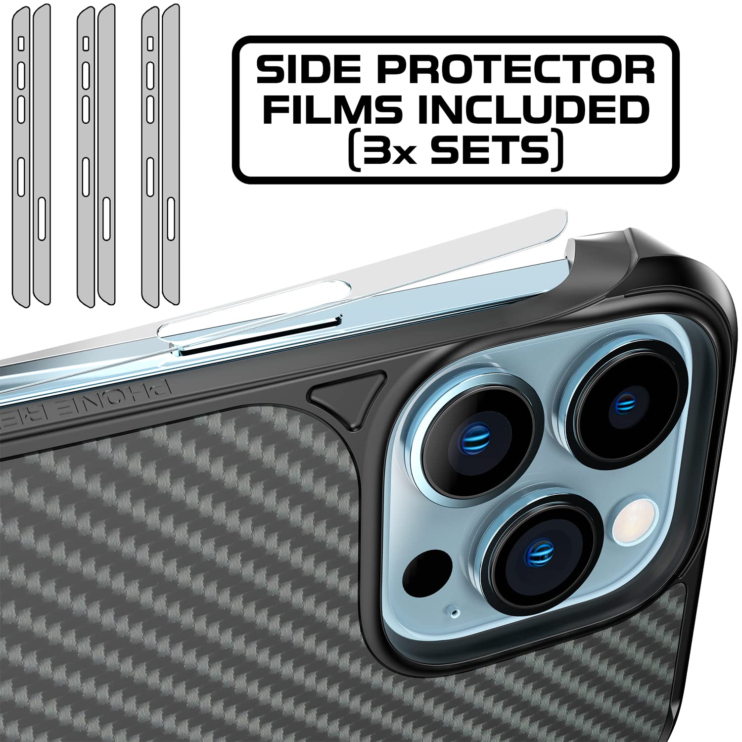 REBEL iPhone 12/12 Pro Case [Flex Series] - Ultra Slim Aramid Fiber Cover with Exposed Sides & Strong MagSafe Compatibility | Protective Raised Corners | Frameless Design for 6.1 Inch iPhone 12/12 Pro (2020) | Perfect for Daily Use, Work & Outdoor Activities (Flex Black)