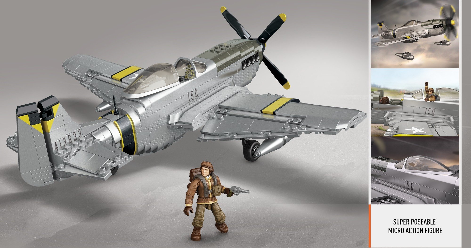 Call of Duty Legends Air Strike Ace Mega Bloks Building Set - Military Action Figure Playset for Kids & Collectors - Perfect for Battle Scenes & Display