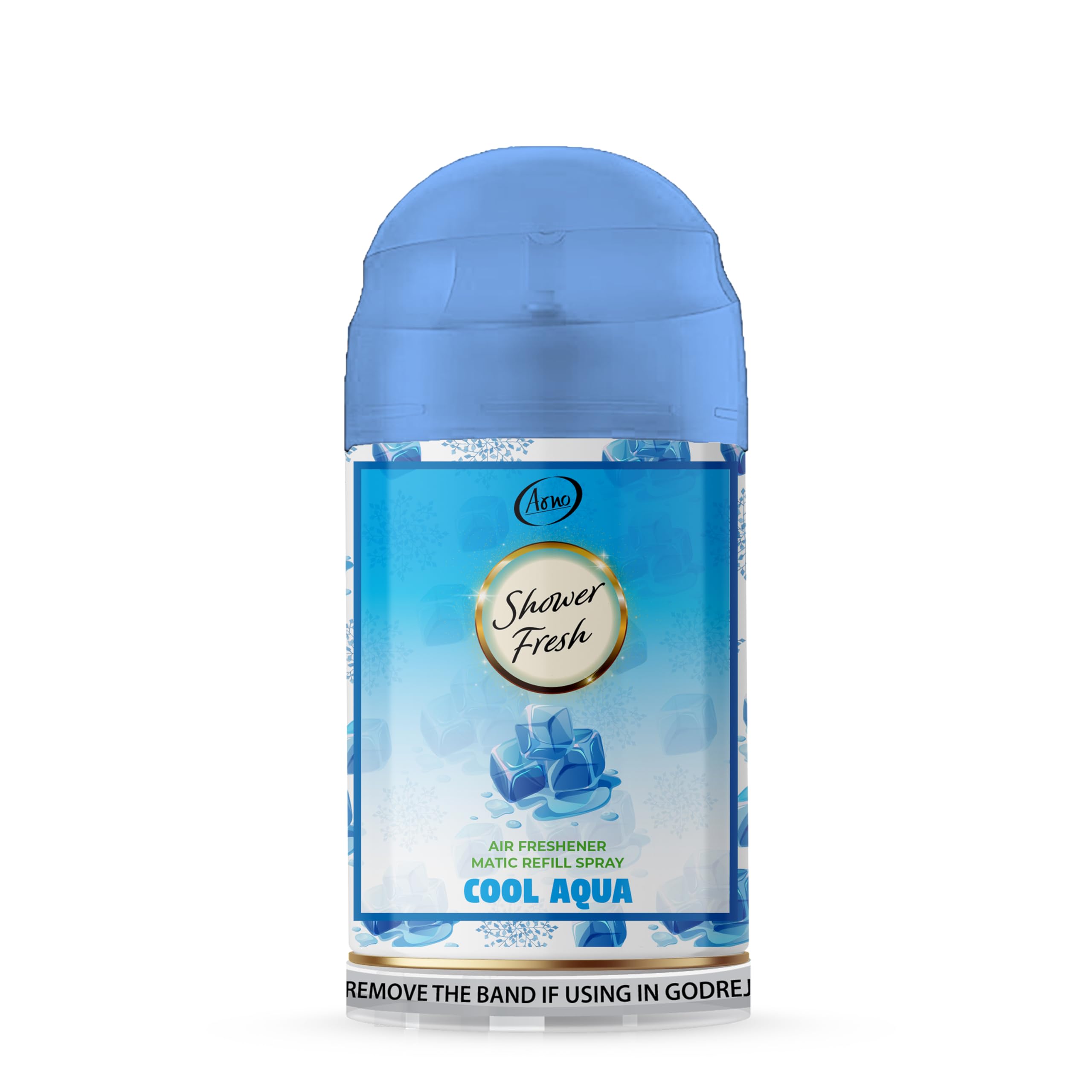 Arno Shower Fresh Refill Matic Air Freshener Spray - Cool Aqua Scent, 235ml | Compatible with All Automatic Air Freshener Machines | Perfect for Bathrooms, Offices & Home Fragrance