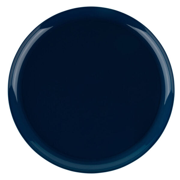 Premium Dark Blue Round Plastic Plates - 10 Pack for Elegant Dining, Parties & Events - Durable & Stylish Dishware for Home, Restaurants & Catering