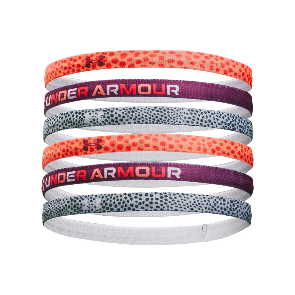 Under Armour Youth Girls' Headbands 6 Pack - Moisture Wicking, Non-Slip Athletic Hair Bands for Sports, Workouts & School Activities