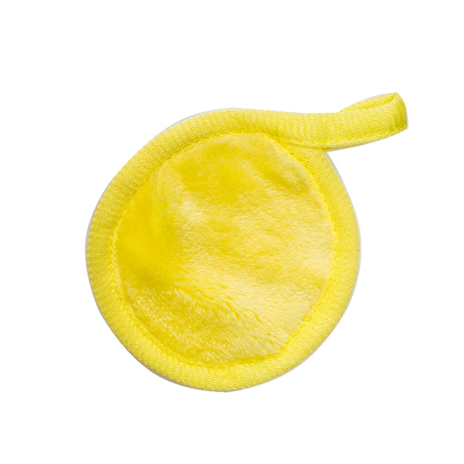 Eco-Friendly Reusable Makeup Remover Pads - 10 Pack Washable Microfiber Face Cloths for All Skin Types | Gentle Makeup Eraser & Cleansing Pads | Perfect for Travel, Daily Skincare & Sustainable Beauty Routine (Yellow, A11)