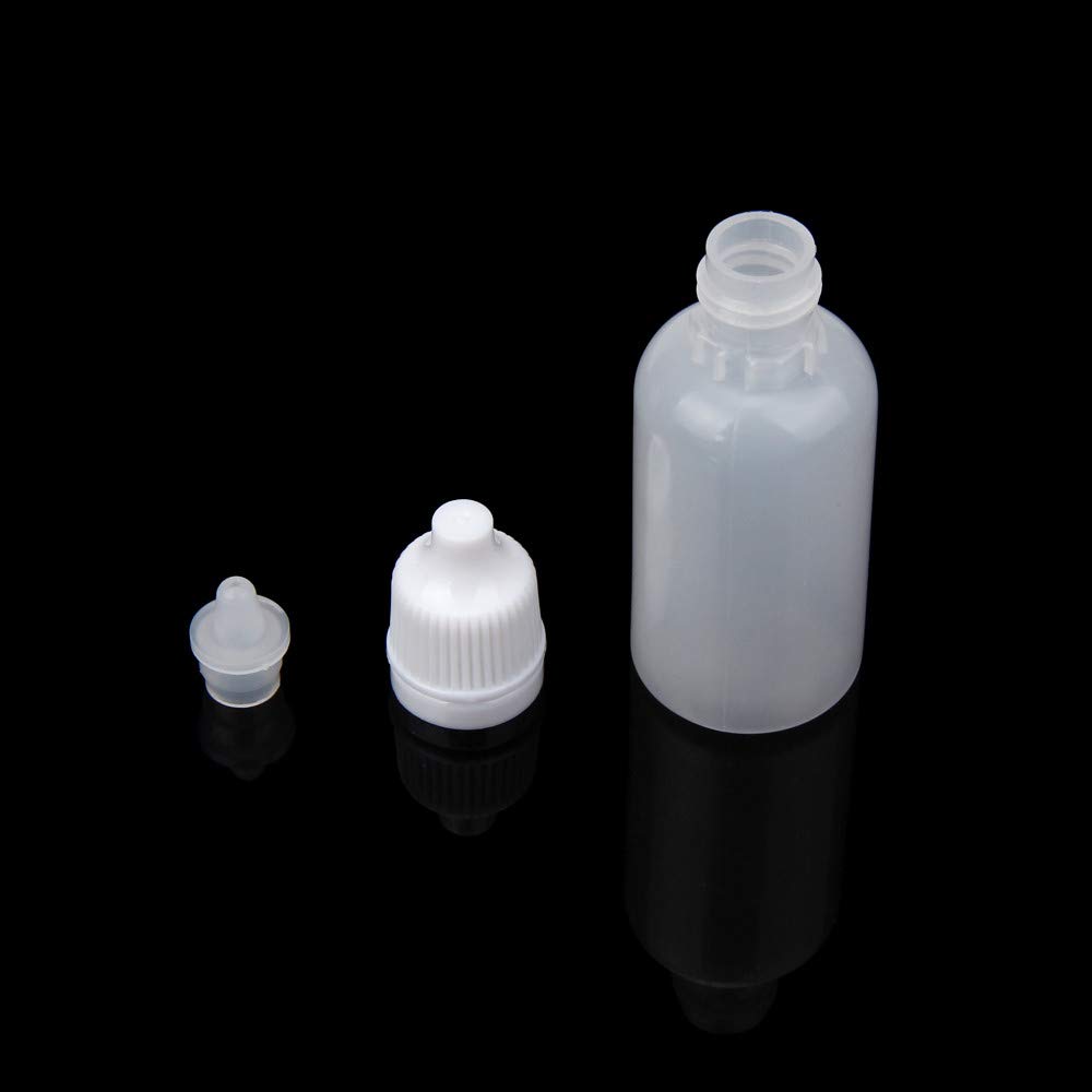 25PCS 20ml Clear Squeezable Plastic Travel Bottles for Toiletries, Cosmetics & Liquids - Leakproof Empty Eye Dropper Bottles Bulk Set (White, One Size) - Perfect for Travel, Gym, Home & DIY Beauty Products