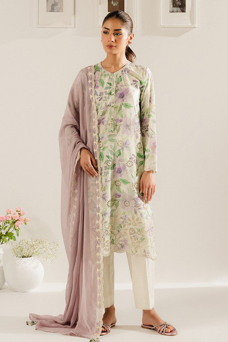 LAVENDER SERENITY 3-Piece Outfit Set (Shirt, Pants & Dupatta) - Elegant Women's Ethnic Wear for Festivals, Weddings & Special Occasions