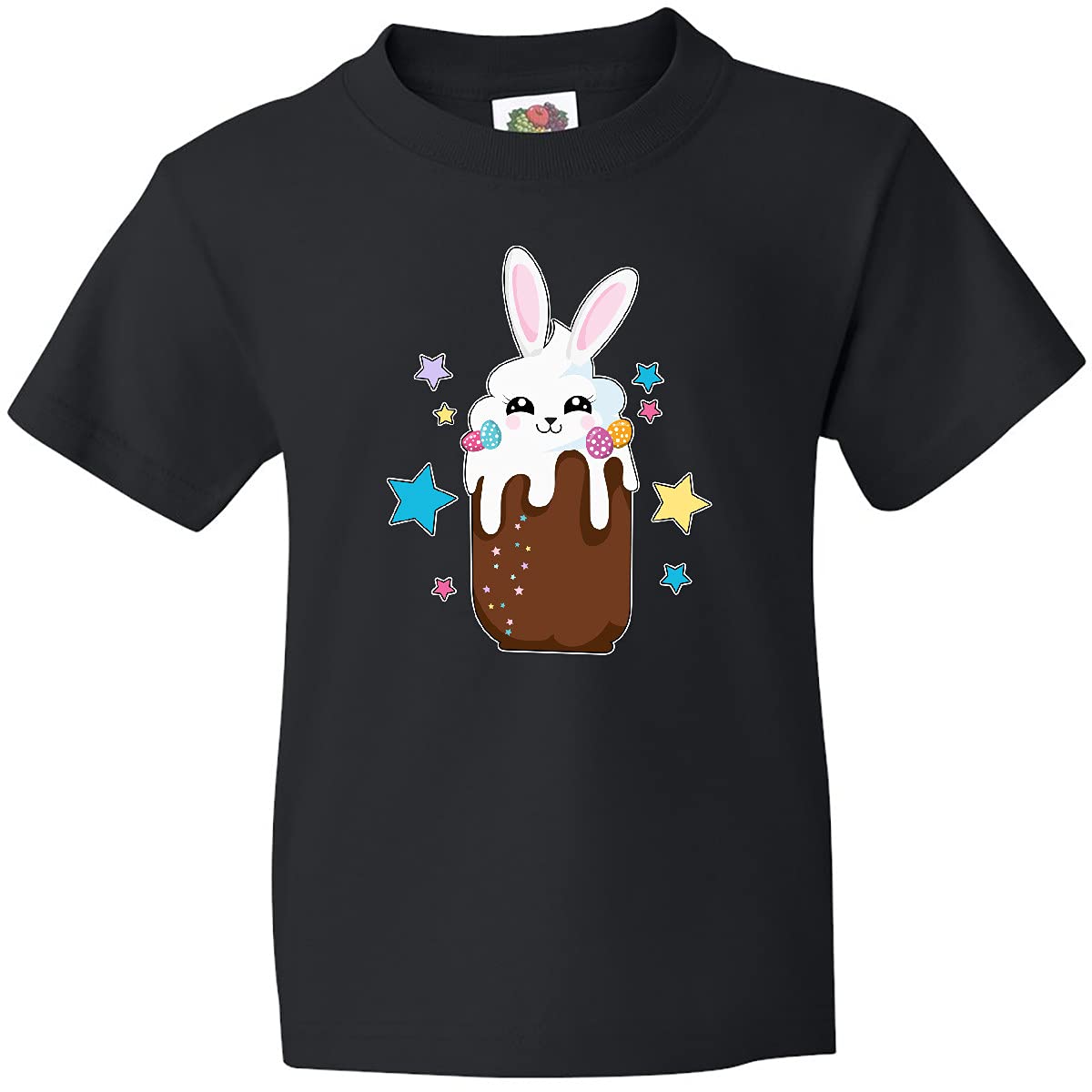 Easter Chocolate Bunny with Stars Youth T-Shirt | Cute Easter Graphic Tee for Kids | Perfect for Easter Celebrations & Spring Outfits