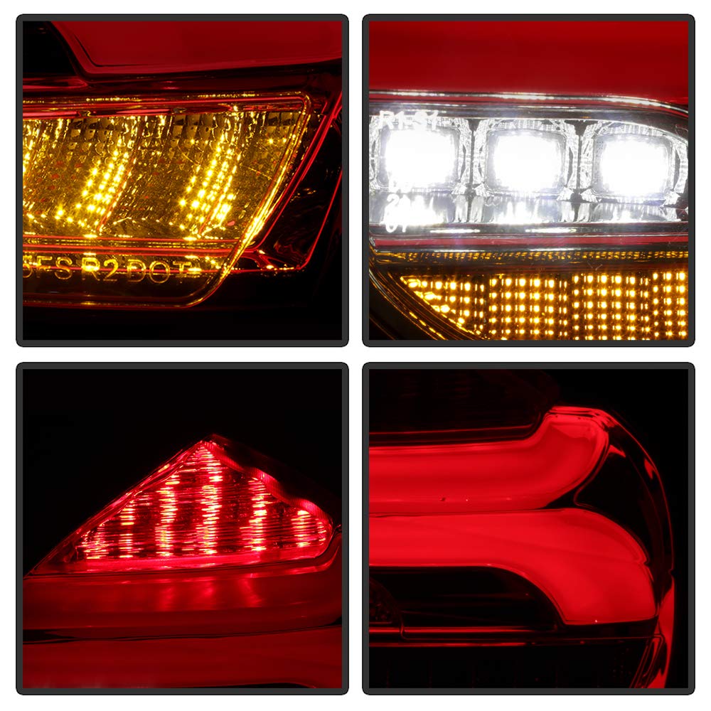 ACANII LED Sequential Tail Lights for 2015-2018 Ford Focus Hatchback - Red Brake Lamps with Turn Signal (Pair) - Upgrade Your Car's Style & Safety for Night Driving and Daily Commute