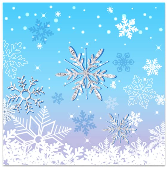 116-Piece Snowflake Winter Wonderland Party Supplies Set - 16 Guest Tableware Kit with Plates, Napkins, Cups & Forks for Christmas, Birthday & Holiday Celebrations | Perfect for Winter Themed Parties, Family Gatherings & Festive Decorations