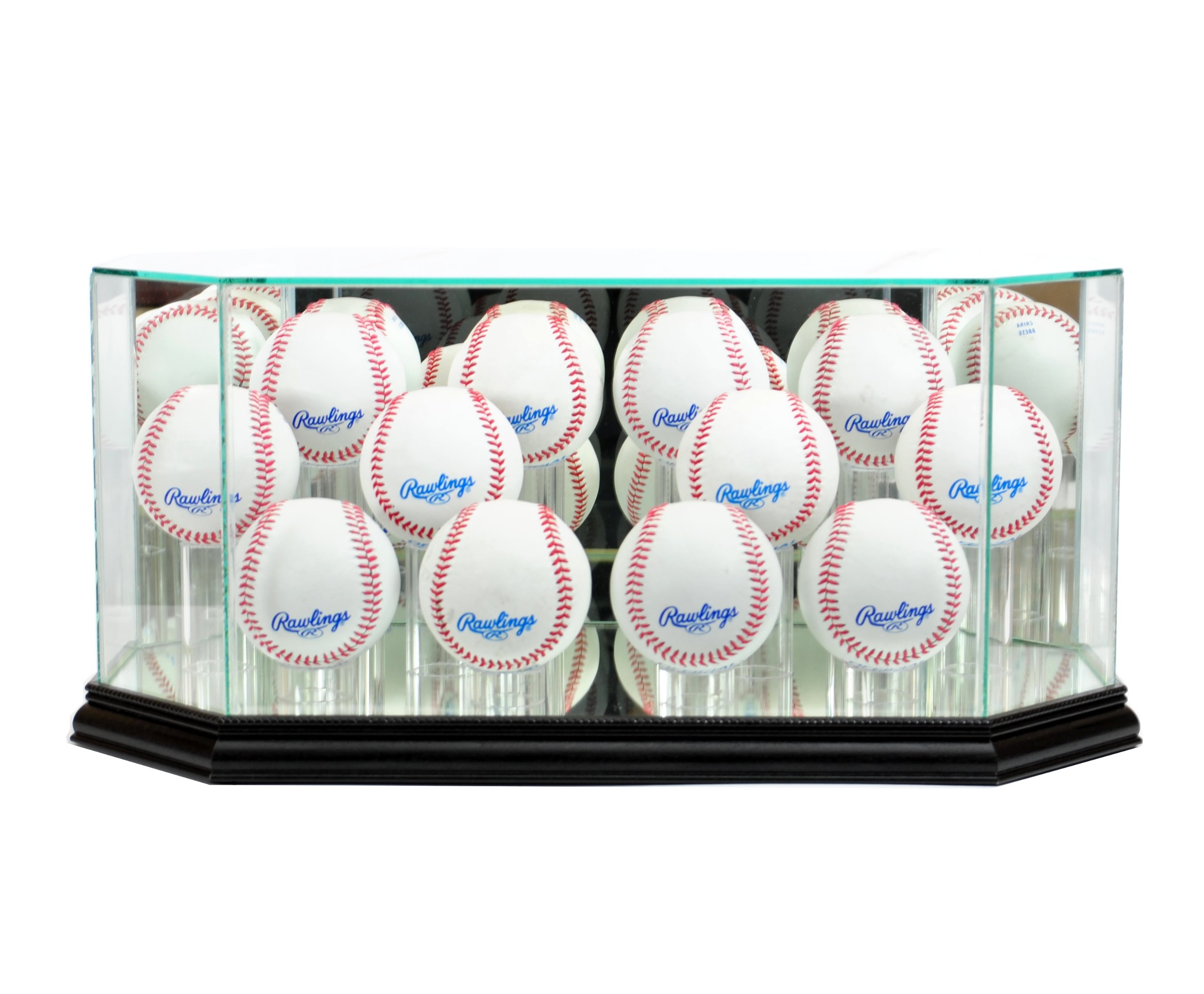 MLB Octagon 12 Baseball Display Case - Premium Glass Showcase for Collectible Baseballs - Perfect for Home Decor, Sports Memorabilia Display & Gift Giving