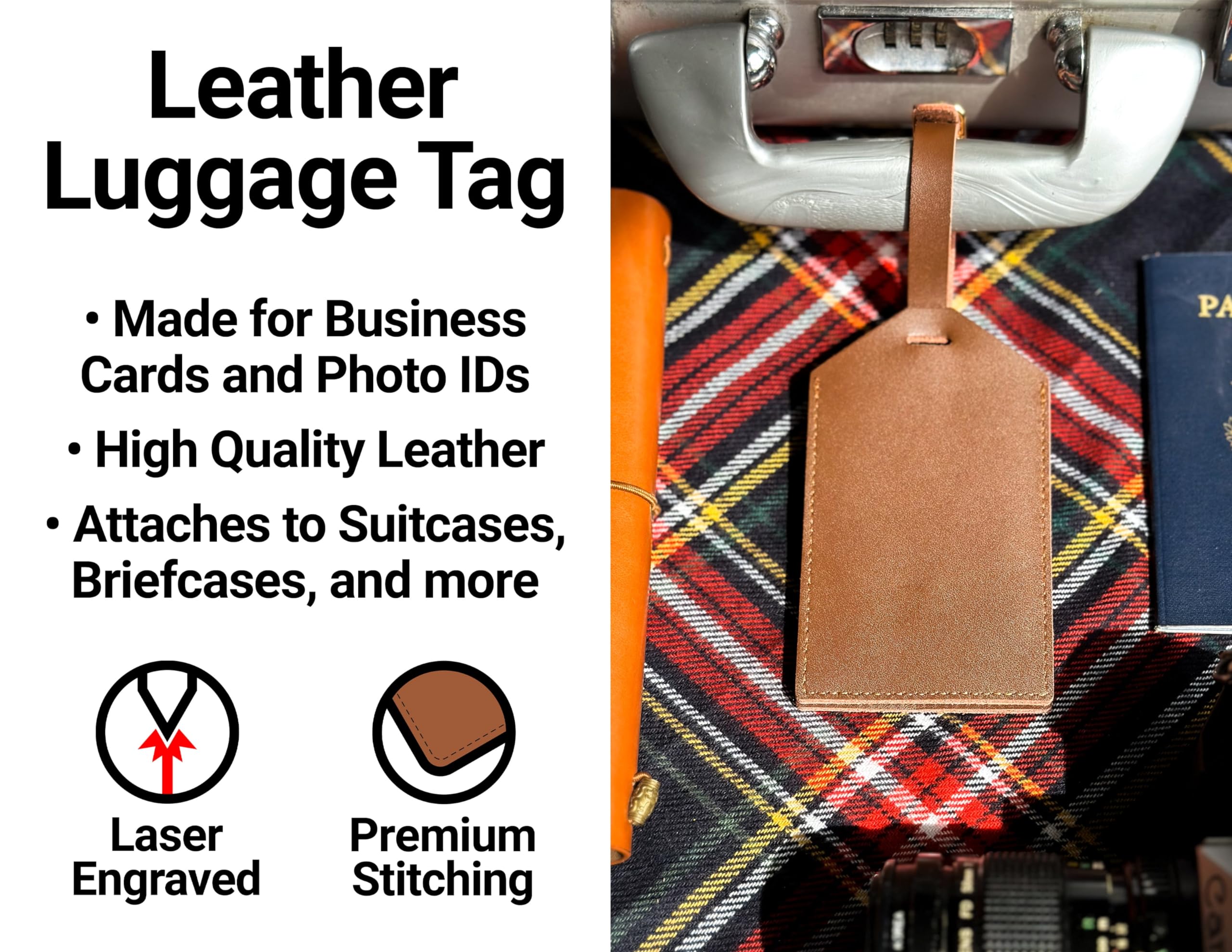 Official Oregon State Beavers Leather Luggage Tag - Personalized Engraved NCAA Licensed College Travel Accessory - Perfect for Alumni, Students & Fans Traveling with Style
