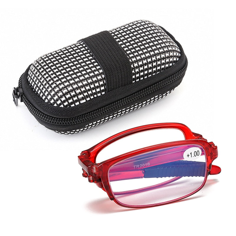 Lightweight Folding Reading Glasses - Adjustable +1.0 to +4.0 Magnification for Men & Women | Portable Eyewear for Travel, Office & Outdoor Reading