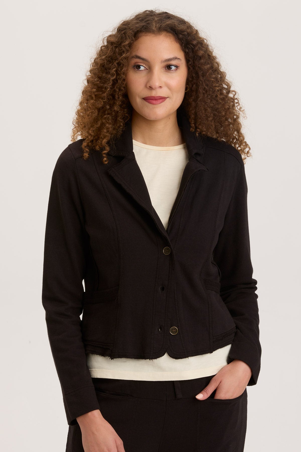 Damia Women's Black Blazer - Elegant Tailored Jacket for Office, Business, and Formal Events | Professional Workwear & Stylish Outfit