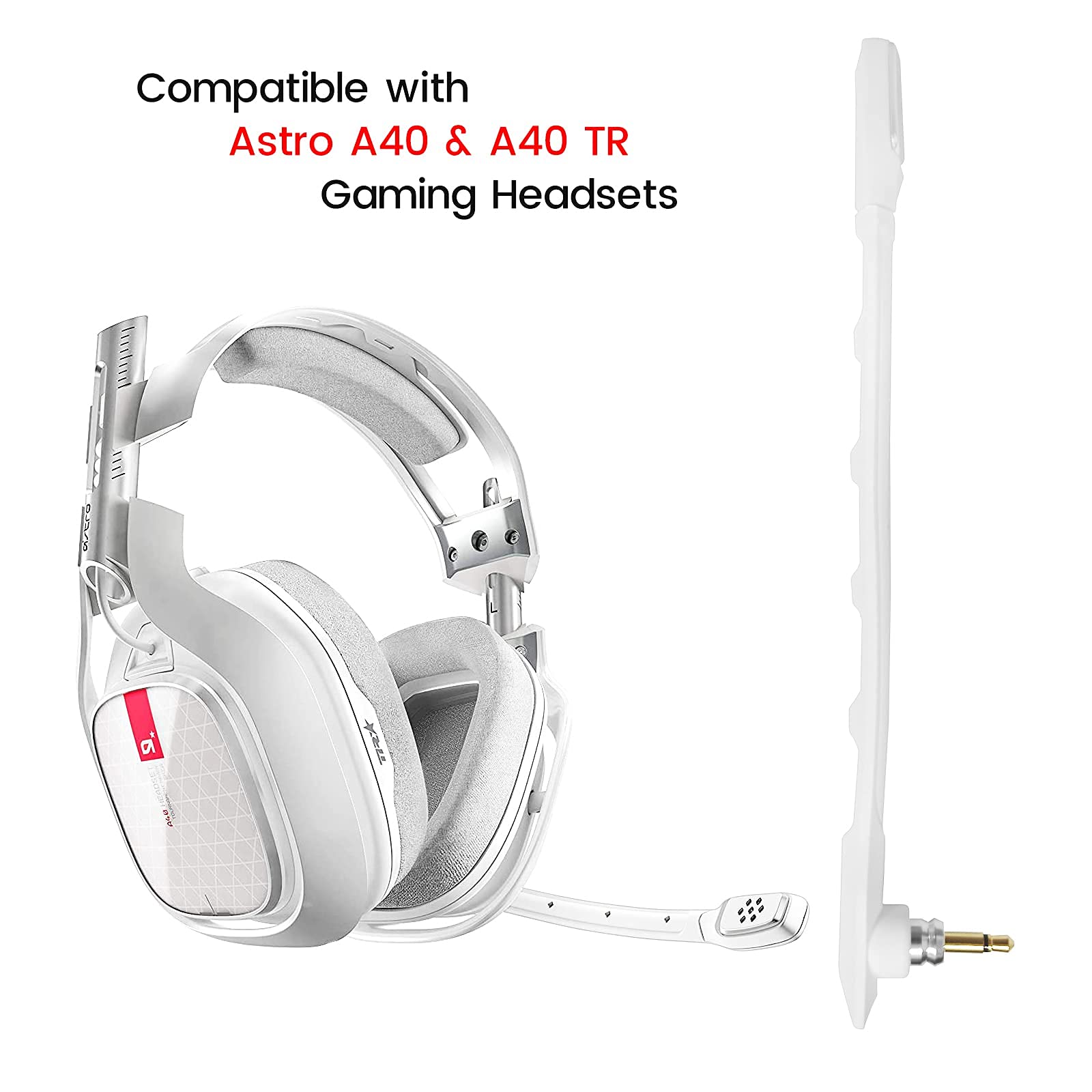 Replacement Microphone for Astro A40 TR & A40 Gaming Headset - Detachable Noise Cancelling Mic with Foam Cover - Compatible with PS5, PS4, Xbox Series X/S - Perfect for Streaming, Gaming & Voice Chat