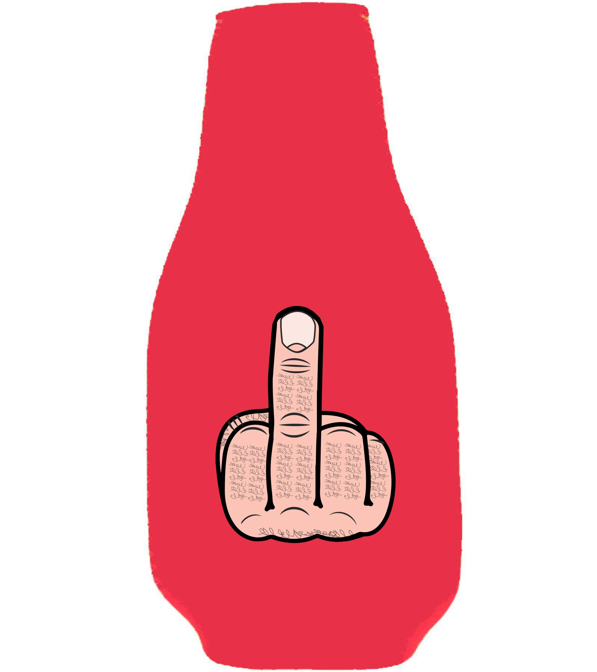 Middle Finger Beer Bottle Coozie - Insulated Pink Can Cooler for Bottles & Cans - Perfect for Parties, Gifts & Funny Drinking Accessories