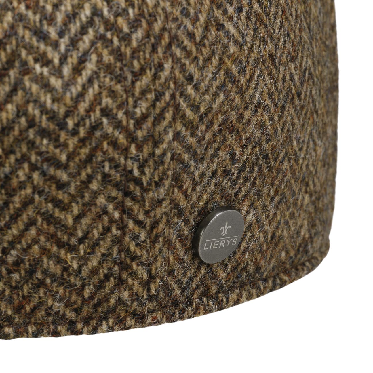 Carlsen Wool Herringbone Flat Cap by Lierys - Classic Men's Winter Hat for Outdoor Activities & Casual Style