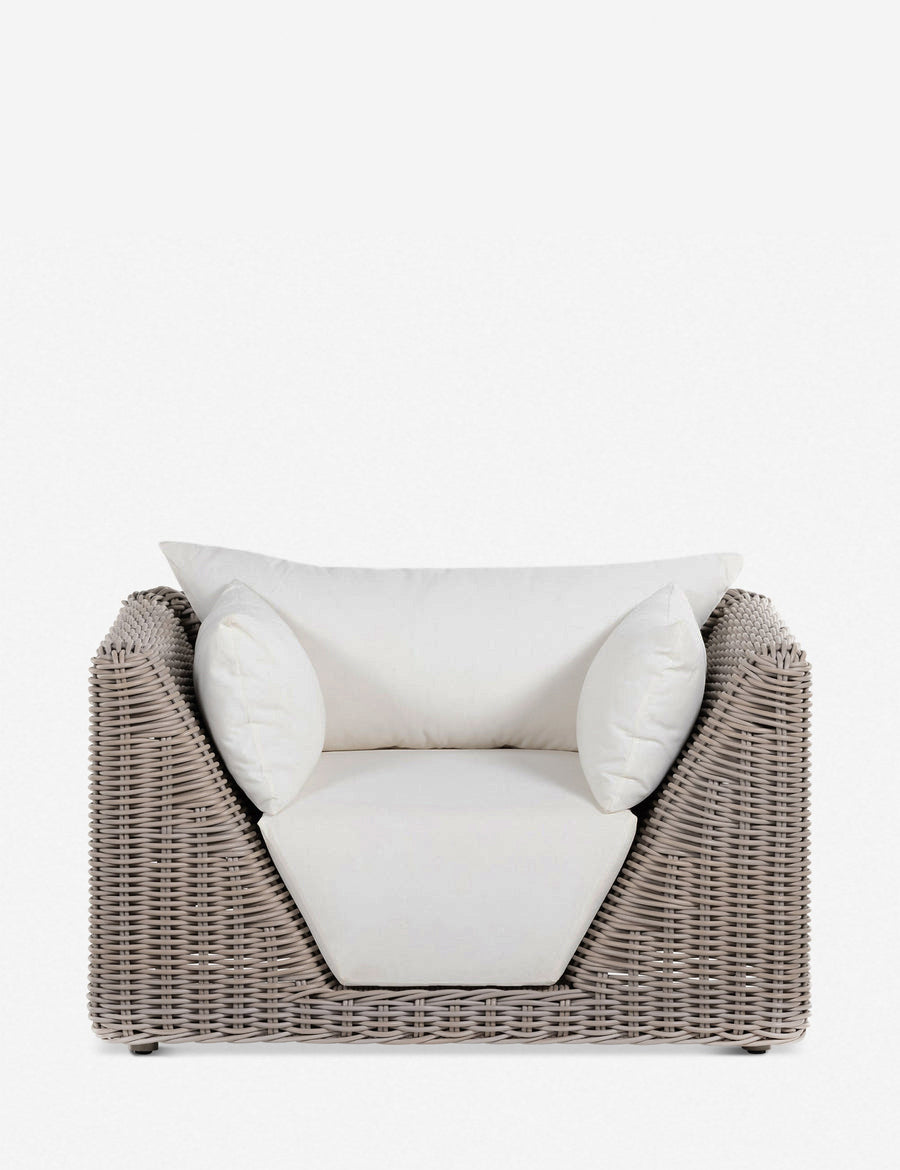 Eugenie Indoor Outdoor Accent Chair - Modern Patio Lounge Chair for Living Room, Garden, Balcony & Porch - Weather-Resistant Comfort Seating for Relaxing & Decor