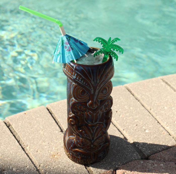 BarConic® Green Palm Tree Cocktail Stirrers - Pack of 200 - Eco-Friendly Drink Mixers for Tropical Themed Parties, Summer Cocktails & Beach Weddings