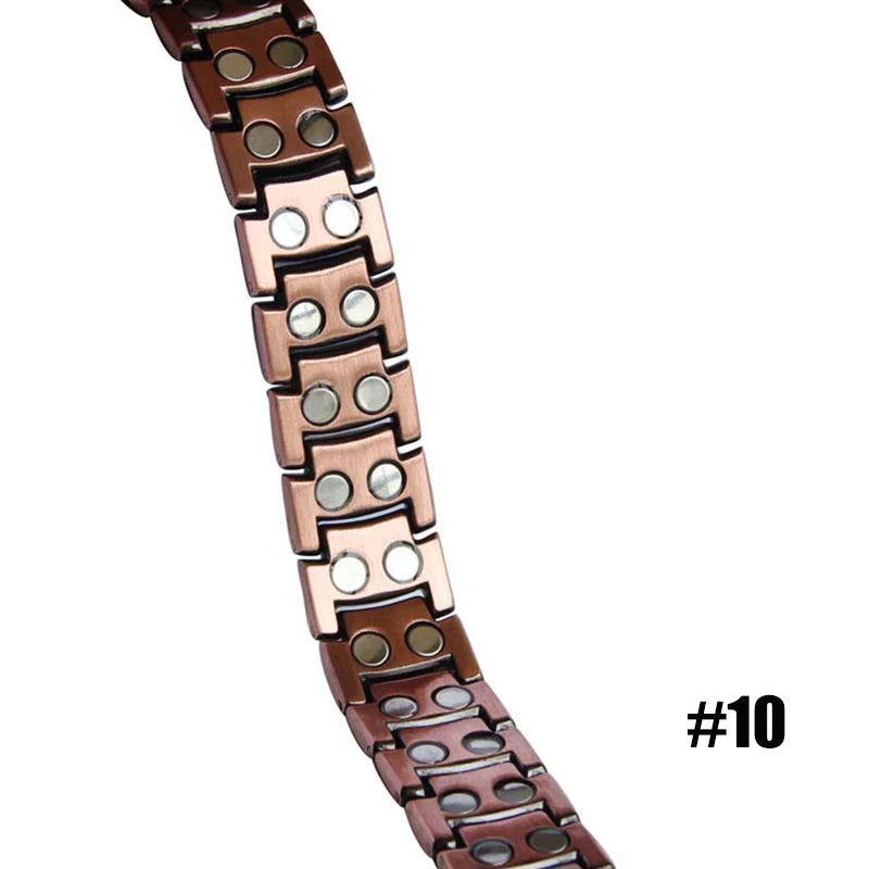 Men's Magnetic Health Bracelet - Pure Copper Energy Bracelet with Blood Pressure Magnets | Pain Relief & Improved Circulation | Perfect for Fitness, Work & Daily Wear