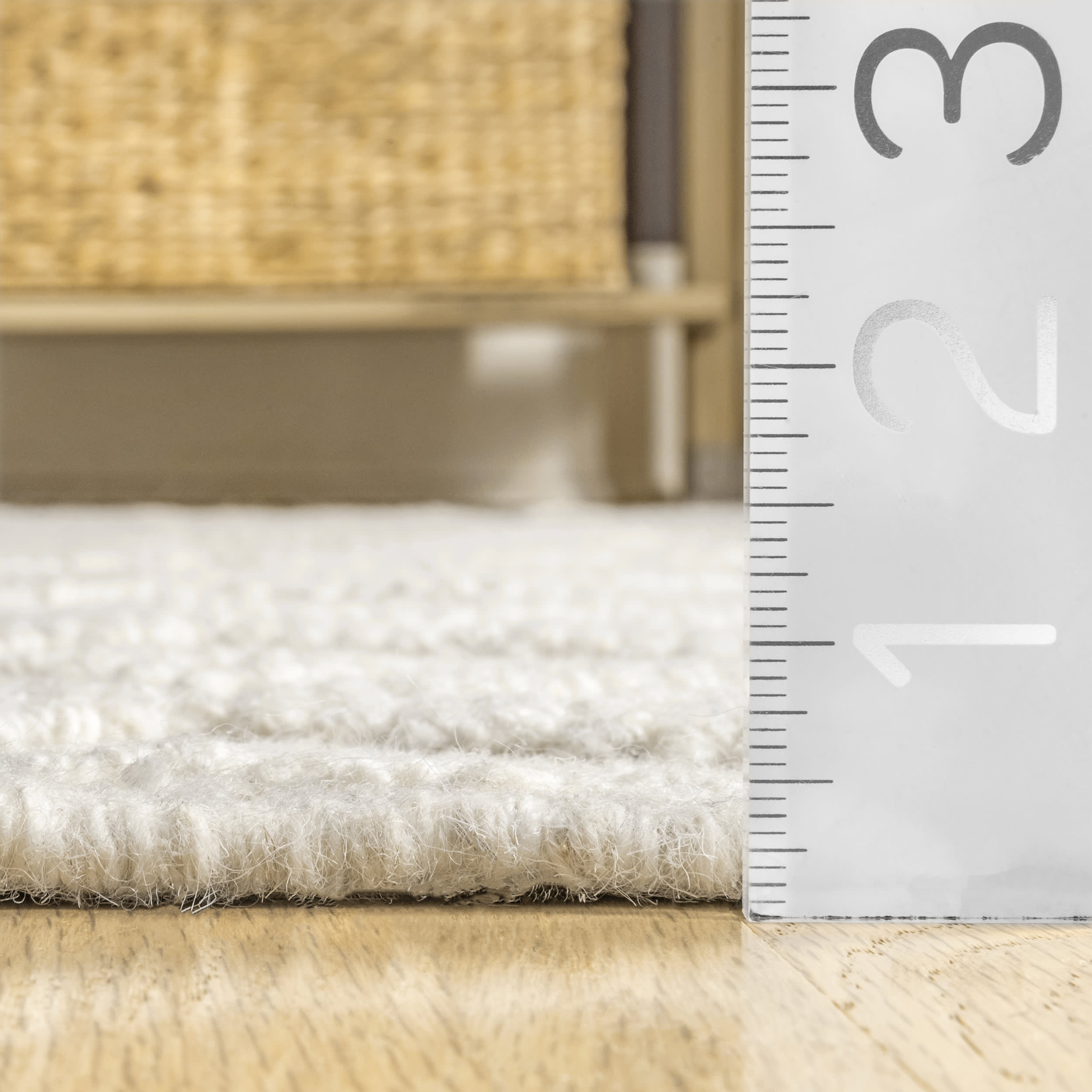 Premium Ivory Dotted Diamonds Texture Rug - Soft & Stylish Non-Slip Area Carpet for Living Room, Bedroom, or Office Decor