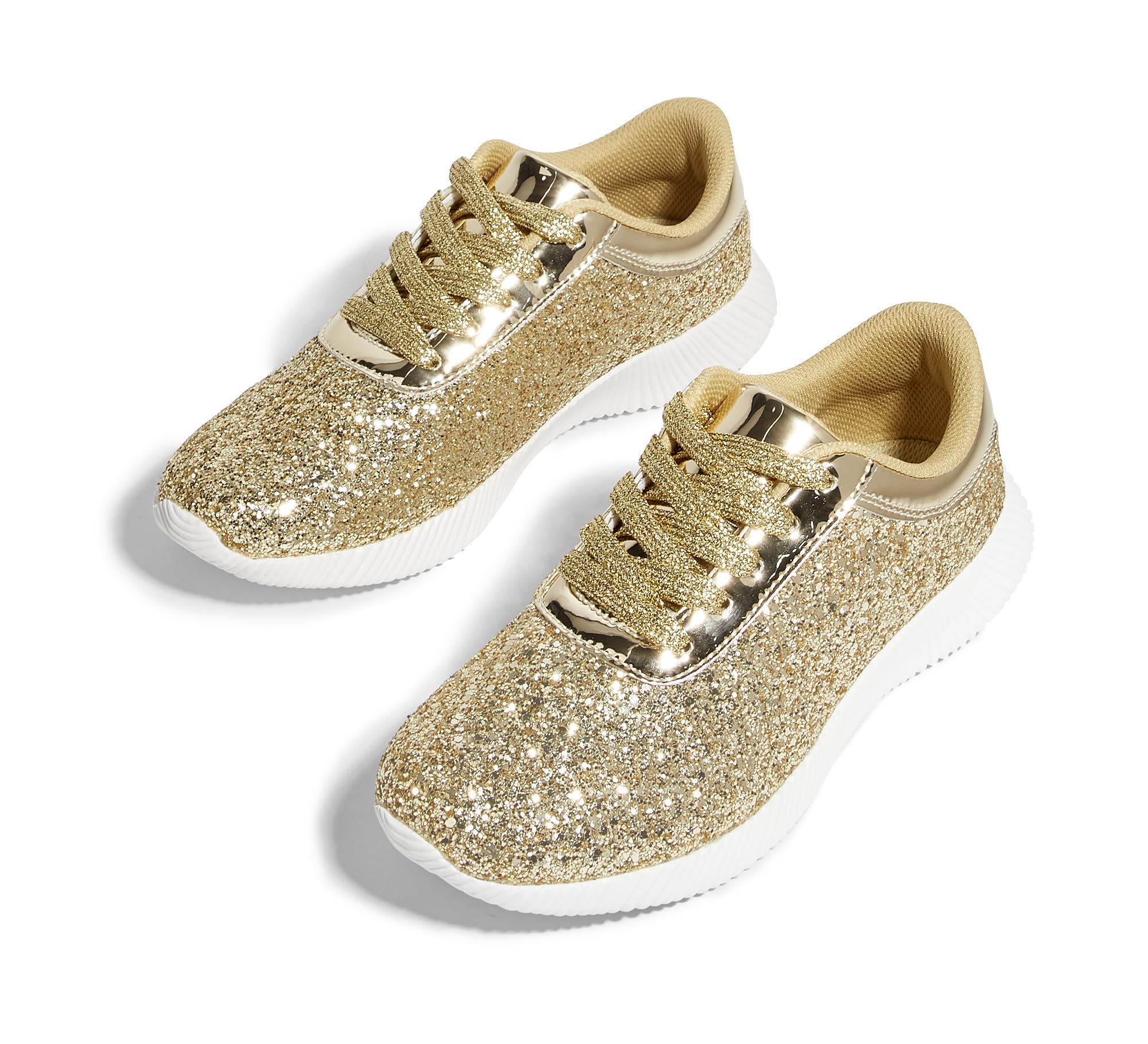 BELOS Women's Glitter Sneakers - Sparkly Metallic Sequins Athletic Shoes for Women | Lightweight Comfortable Walking & Running Shoes for Gym, Dance, Party & Casual Wear