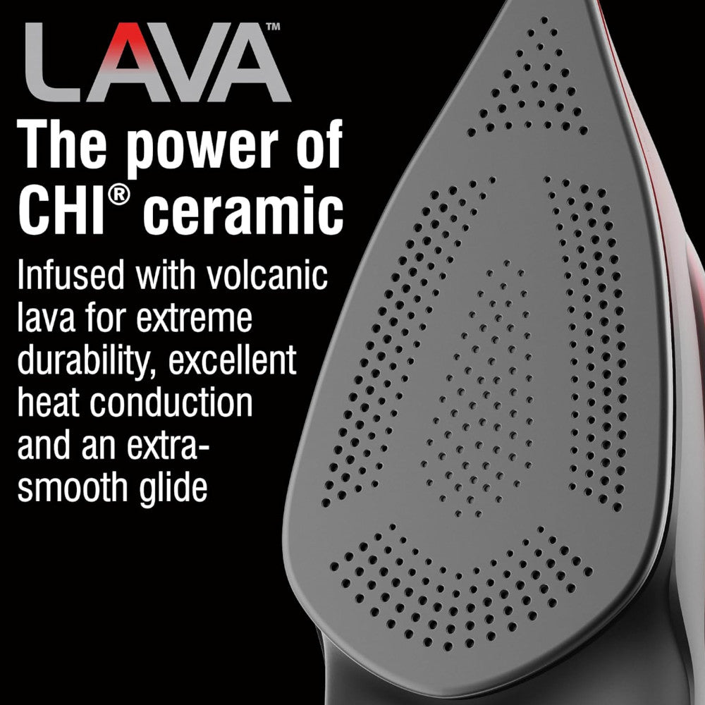 CHI 13130 Lava Ceramic Flat Iron - Professional Hair Straightener with Home Essentials Warranty | Perfect for Salon-Quality Styling at Home, Travel & Daily Use