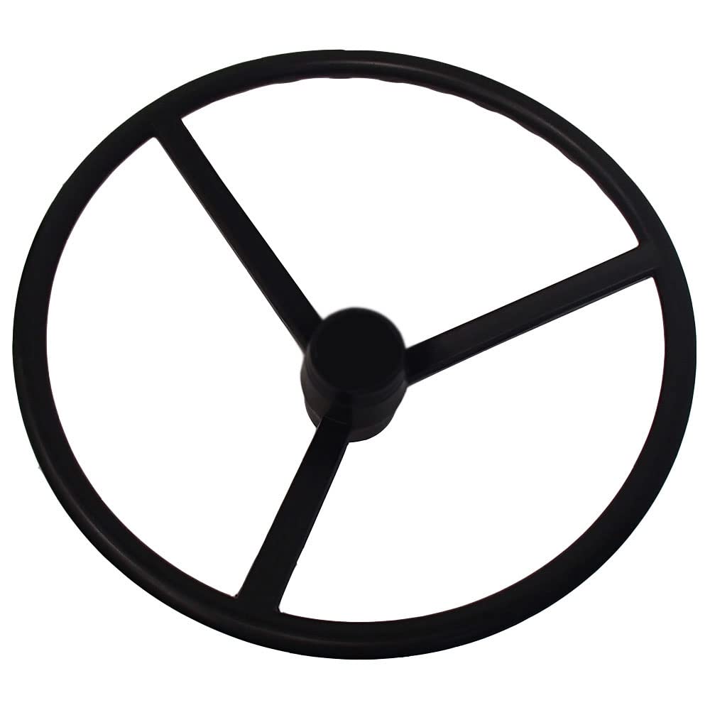 Stevens Lake Parts One New Steering Wheel with OEM Cap - Compatible with John Deere 1020 1030 1520 1530 2020 2030 2130 820 830 Models - Replacement for AL28457 - Perfect for Tractor Repair and Farm Equipment Maintenance