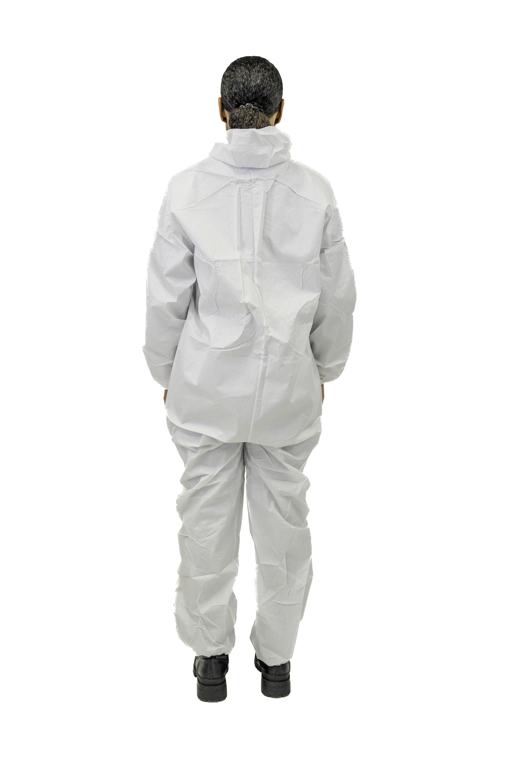 Lakeland MicroMax NS Disposable Coverall with Hood - Full Zipper, Elastic Wrists & Ankles - White PPE for Industrial, Medical & Chemical Protection
