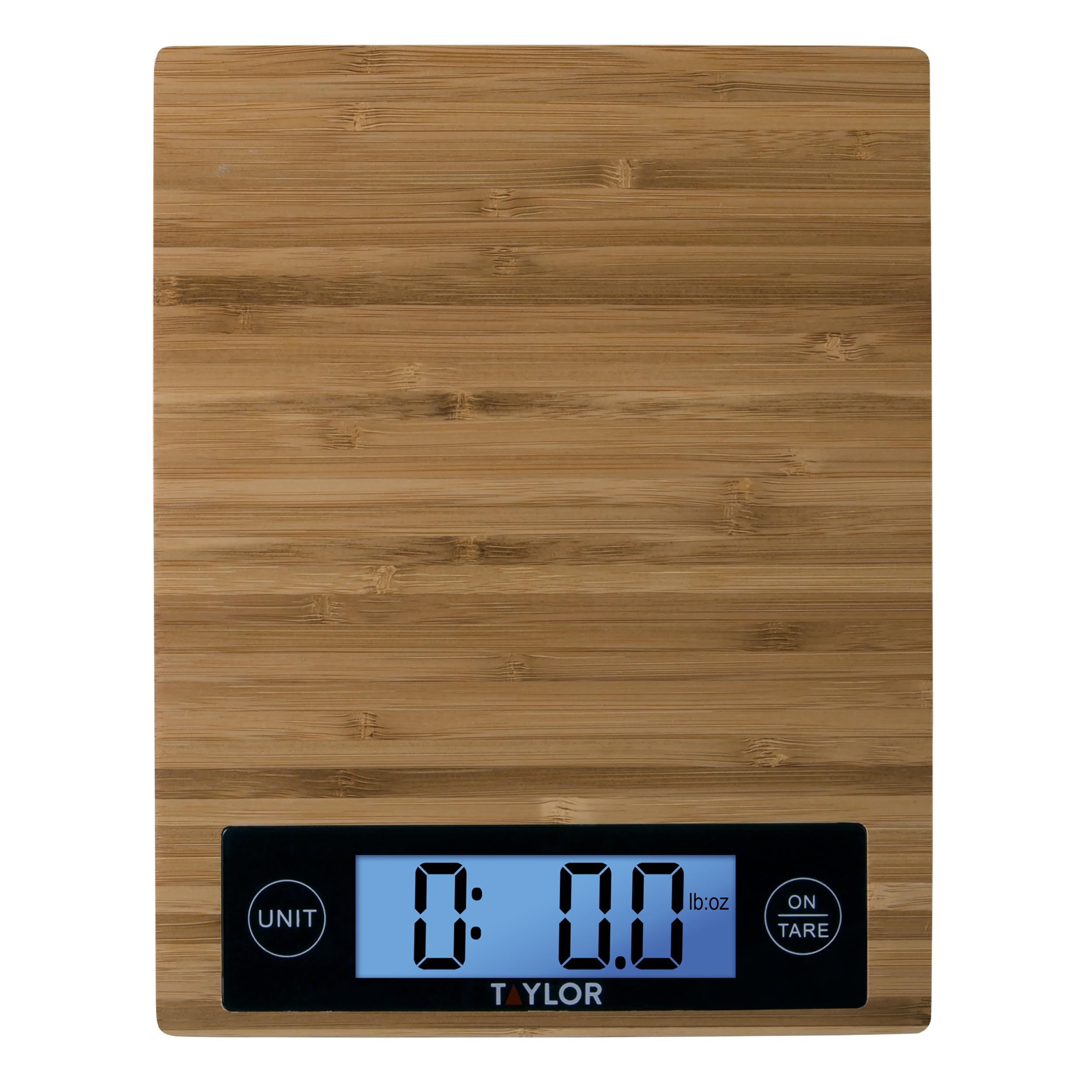 Taylor 382821 Digital Kitchen Scale - 11 lb Capacity, Bamboo Top, Precise Weight Measurement for Cooking, Baking & Portion Control | Perfect for Home & Professional Kitchens